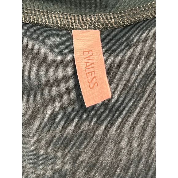 Women's EVALESS Green Drawstring T-Shirt Mini Dress M - Picture 6 of 6